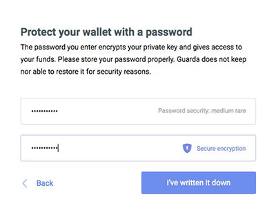 تعیین یک رمز عبور