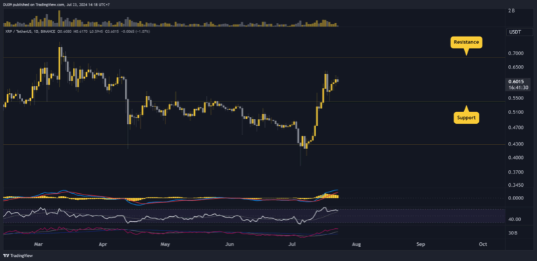 میزان ترید ریپل XRP